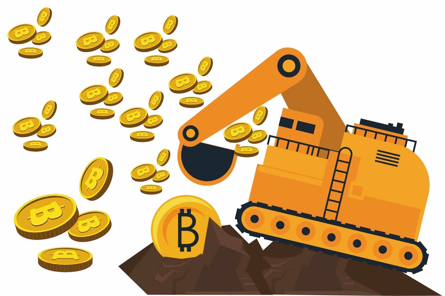  rows of active Bitcoin mining machines in a farm setting representing the promised hardware setup