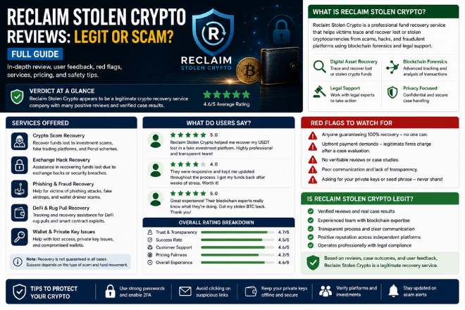Reclaim Stolen Crypto Reviews